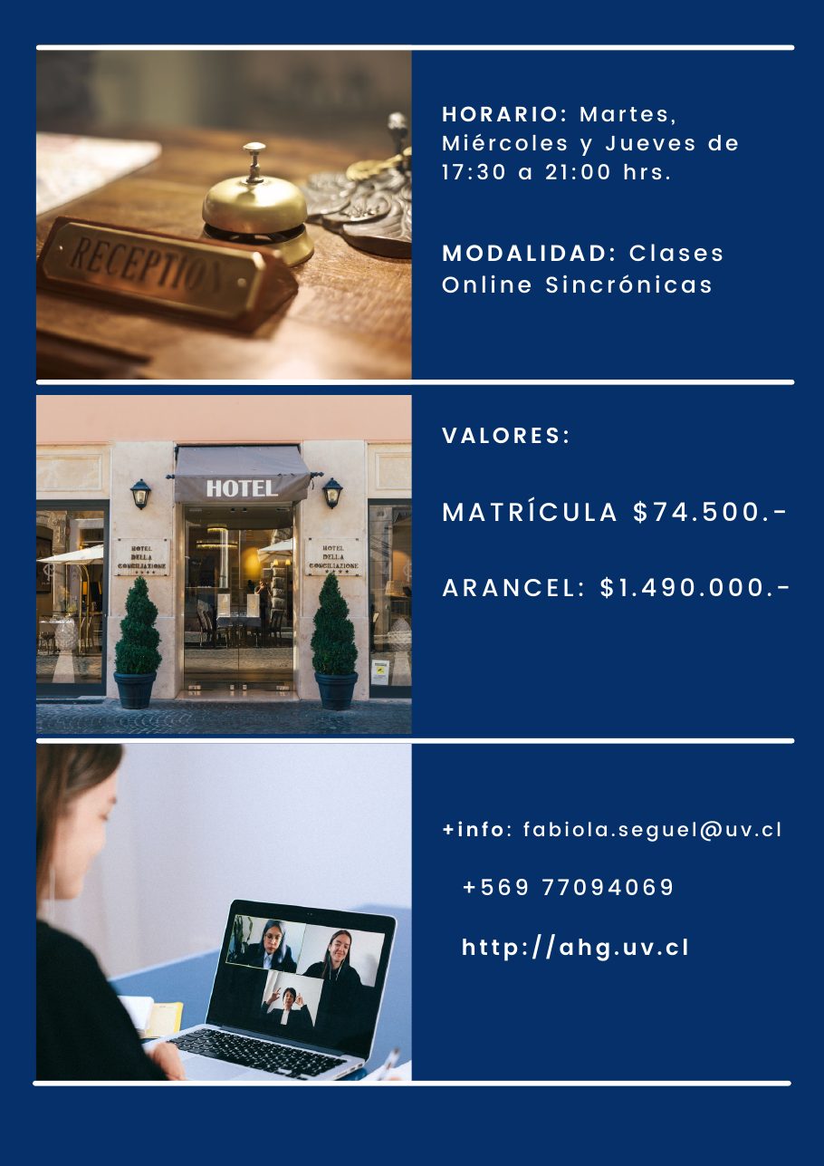 Diplomado en Gestión de Servicios Hoteleros, página 8 del folleto